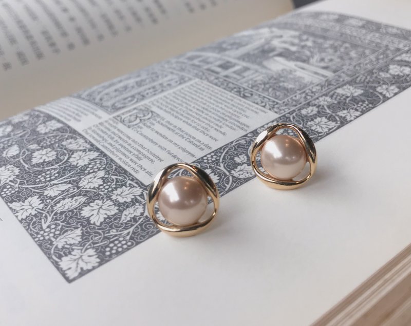 贴耳复古系列—沉静地球上 - 耳环/耳夹 - 其他材质 