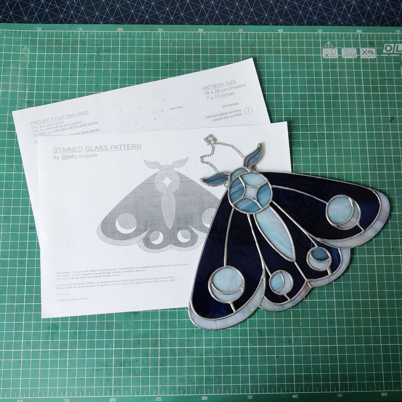 Stained glass pattern, Printable pattern, Stained glass pattern template, PDF - 其他数码商品 - 其他材质 