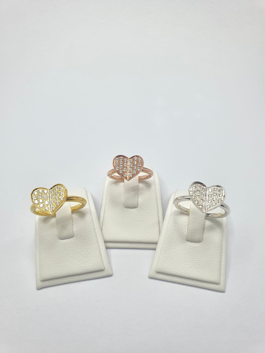 Heart shape silver sterling 92.5% with Great cutting Cubic zirconia - 戒指 - 纯银 灰色