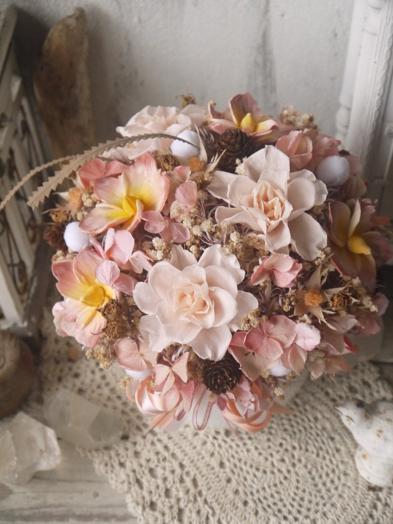 裸色的告白 II(大).自然肤色系.小公主生日.婚礼.干燥花首选 - 干燥花/捧花 - 植物．花 粉红色