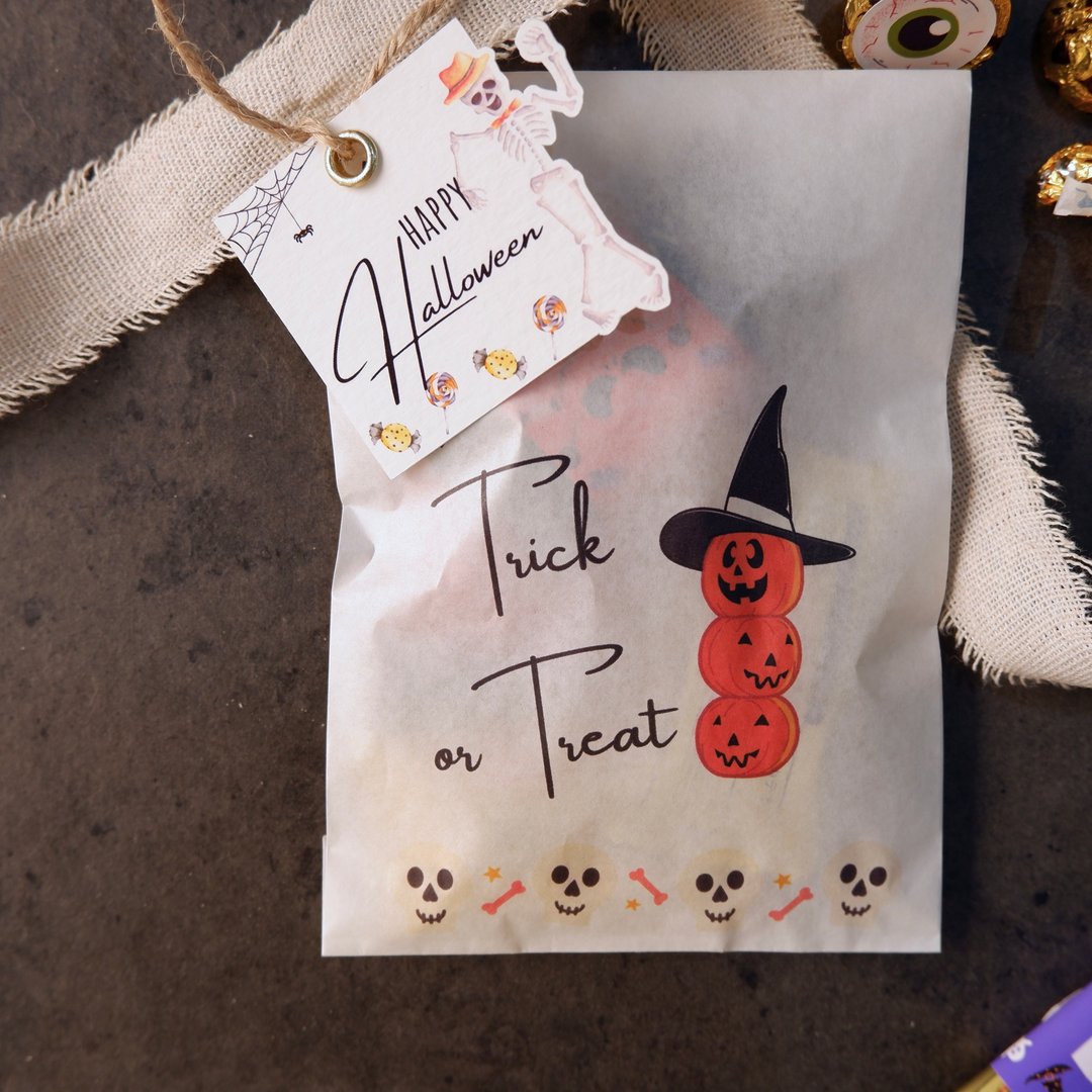 【万圣节不给糖就捣蛋】礼物糖果 Trick or Treat 平口纸袋 - 其他 - 纸 橘色