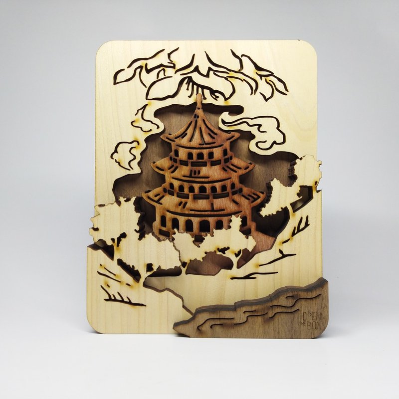 樱花之境扩香平安摆饰 - 典雅立体的木画作 - 香薰/精油/线香 - 木头 