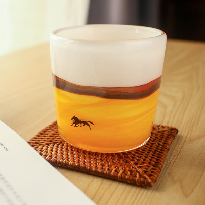 历史博物馆 常玉【马】琉璃杯 - 玻璃杯 - 玻璃 透明
