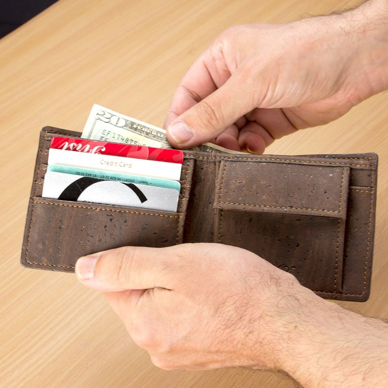 环保 软木零钱两用短夹/三色可选 - 皮夹/钱包 - 环保材料 咖啡色