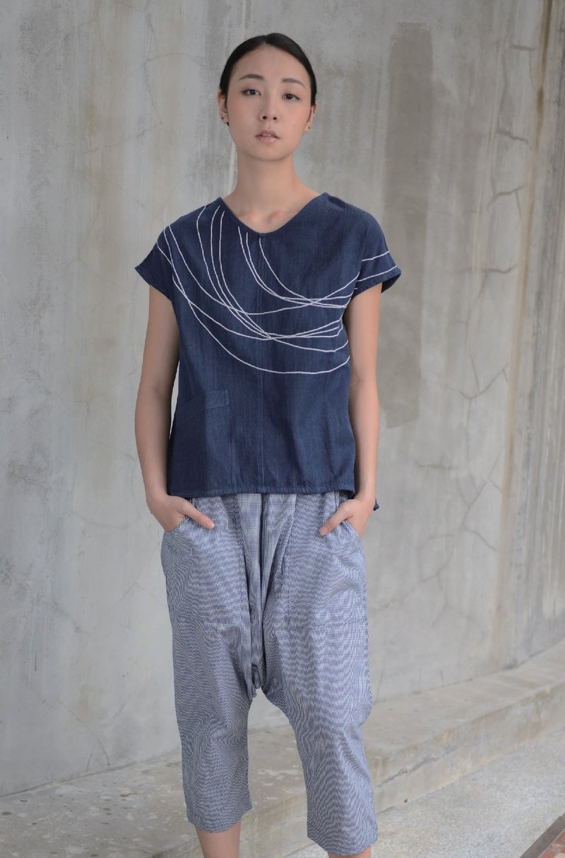 溪游手织飞鼠裤＿公平贸易 - 女装长裤 - 棉．麻 灰色