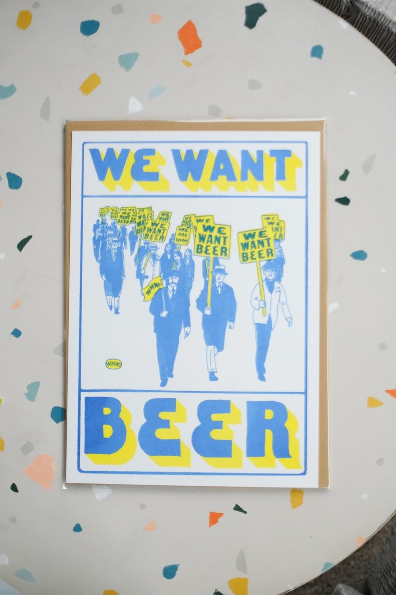 WE WANT BEER A3 海报 ∣ NEW - 海报/装饰画/版画 - 纸 蓝色