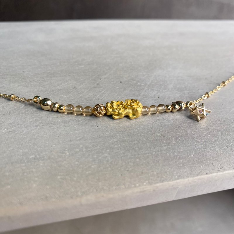 纯金貔貅特殊订制款手链 J.Y.L邻手作 - 手链/手环 - 贵金属 黄色