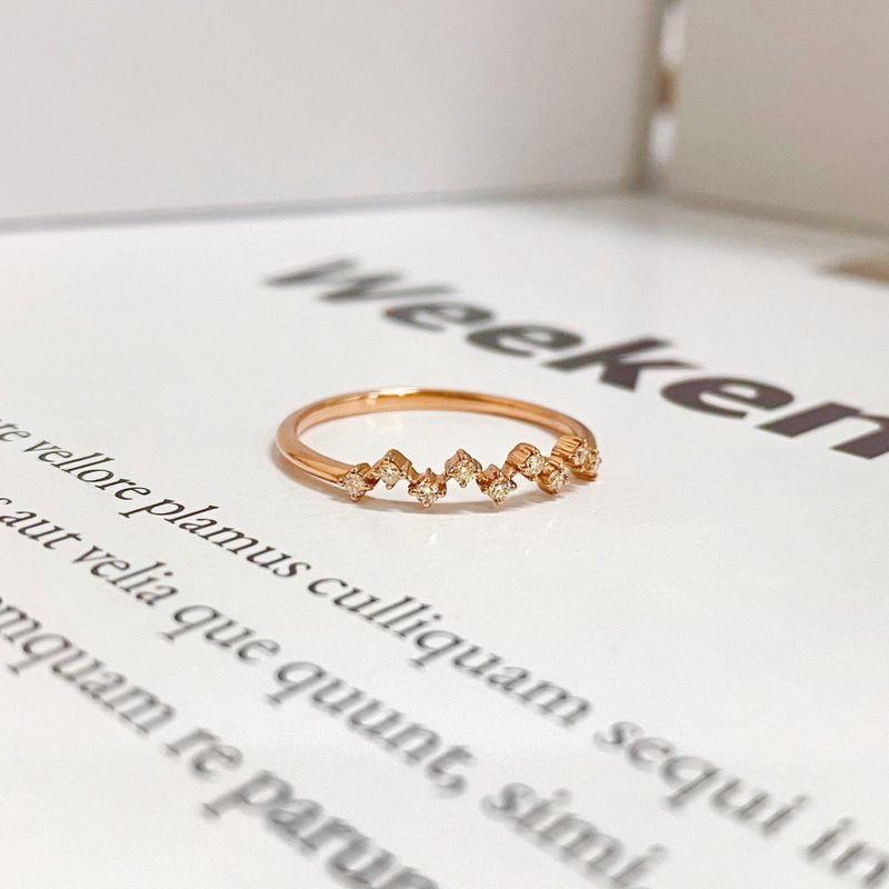 14K | 星光交错_戒指 - 戒指 - 贵金属 