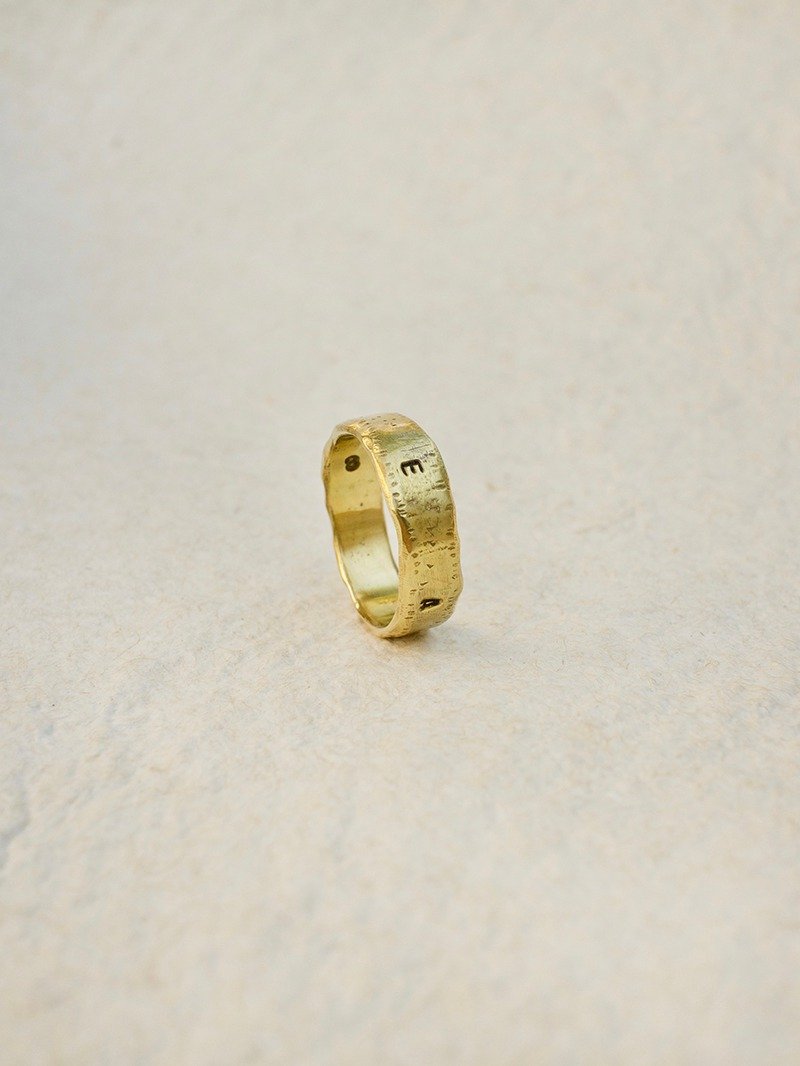 THE KEY ring '' HEART / EARTH '' 心连地球  刻字 黄铜 纯银戒 - 戒指 - 铜/黄铜 