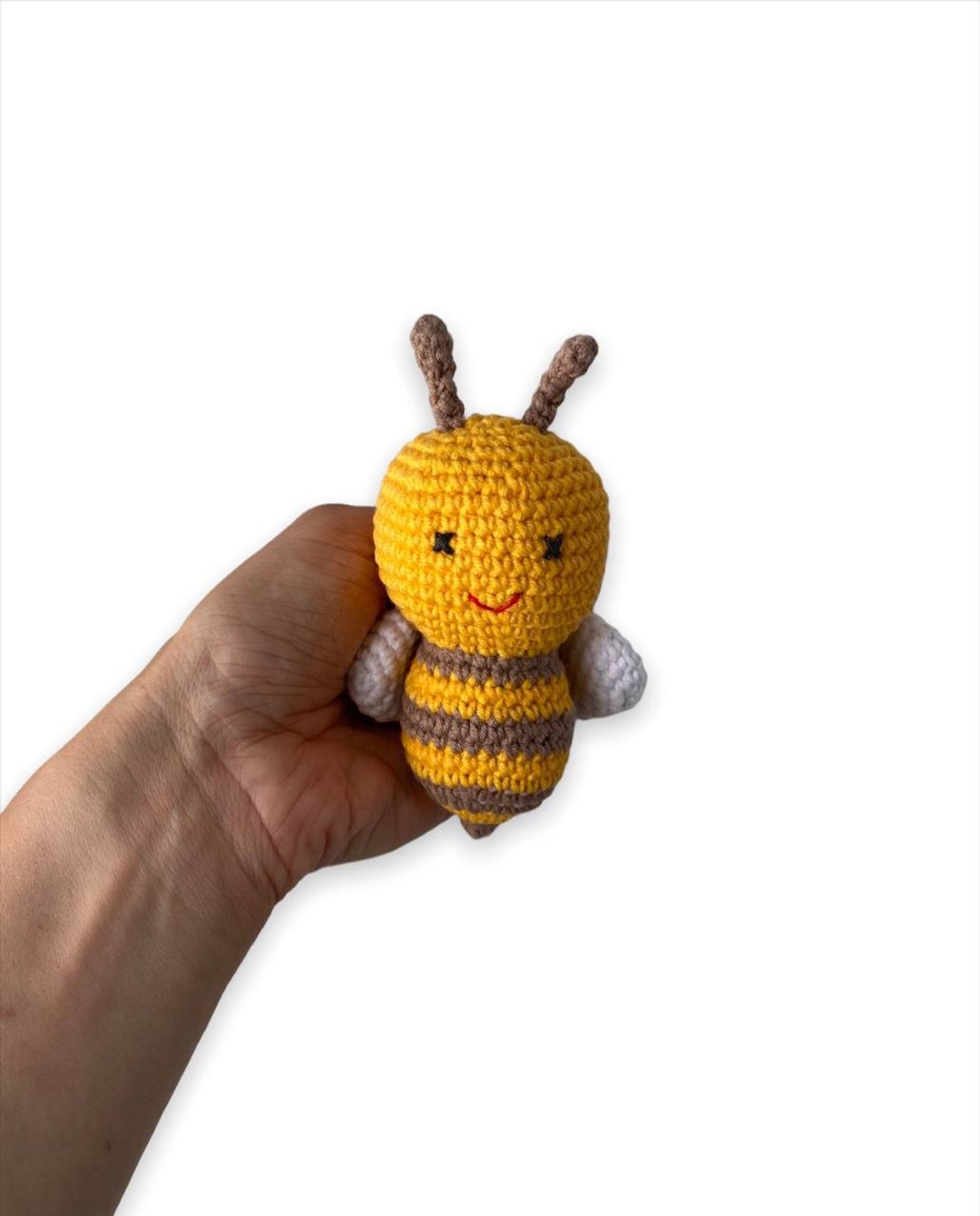 Handmade bee, Plush bee, Stuffed bee, Baby shower gift - 满月礼盒 - 棉．麻 黄色