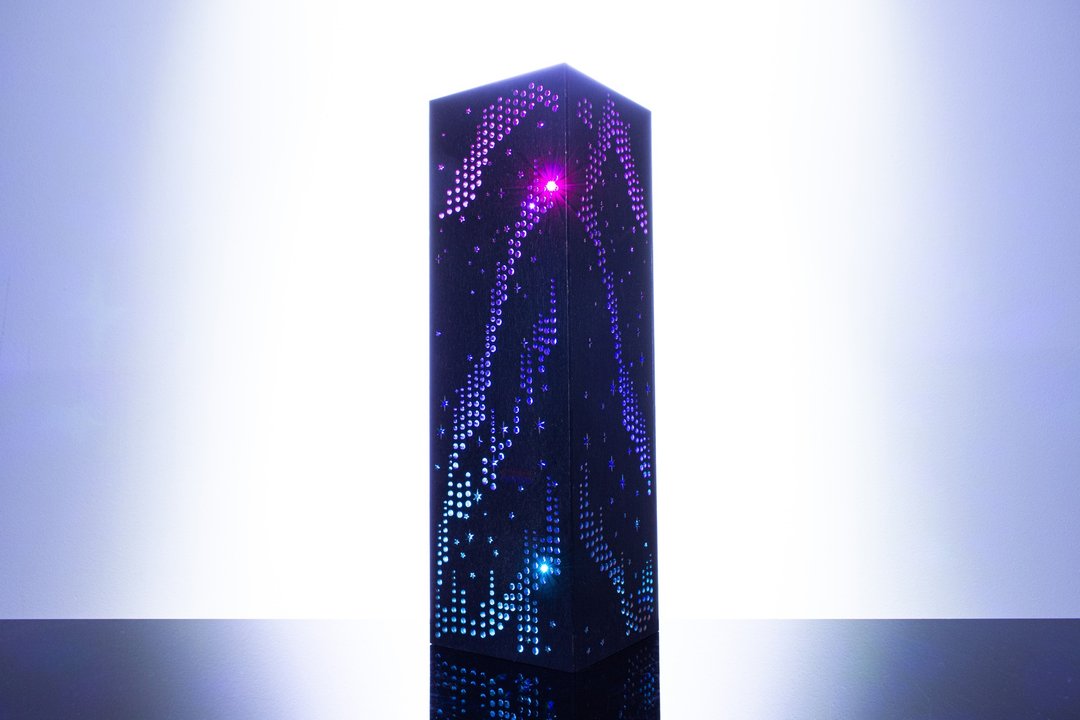 极光夜灯 | 北极光 LED 装饰 | 个人化礼物 - 灯具/灯饰 - 木头 黑色