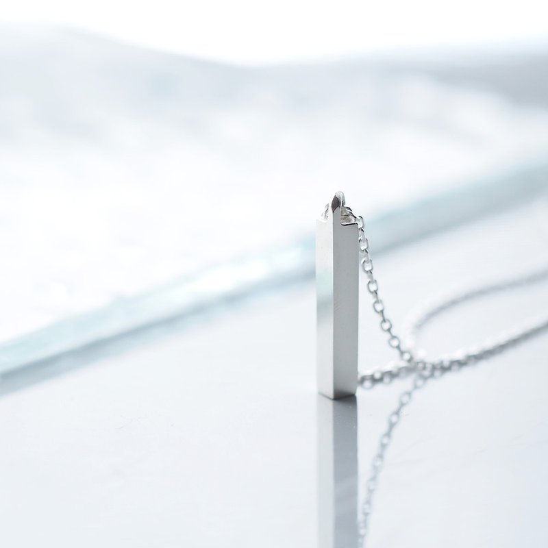 Rectangular necklace Silver 925 - 项链 - 其他金属 银色