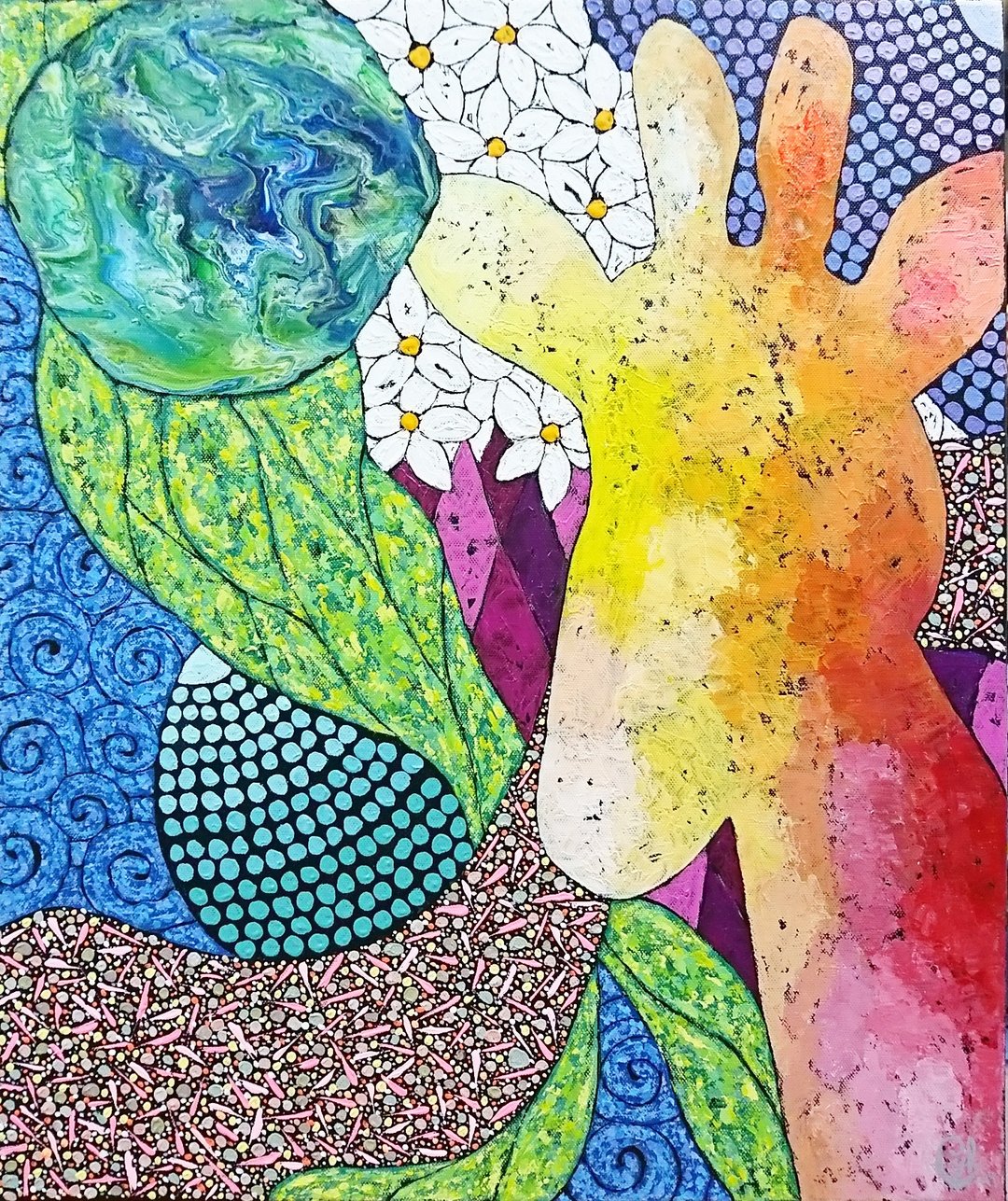 动物绘画  长颈鹿绘画－分享爱  长颈鹿 - 订制画像 - 棉 多色