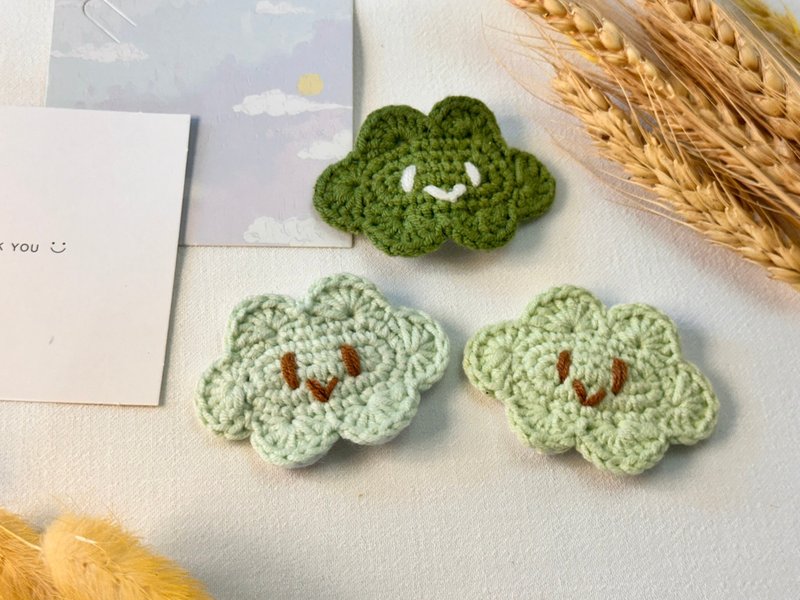 缤纷云朵发夹 - 发饰 - 棉．麻 多色