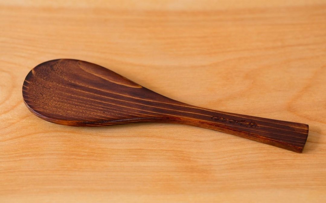 Kiso hinoki of rice paddle 21cm (wiping lacquer) - 厨房用具 - 木头 咖啡色