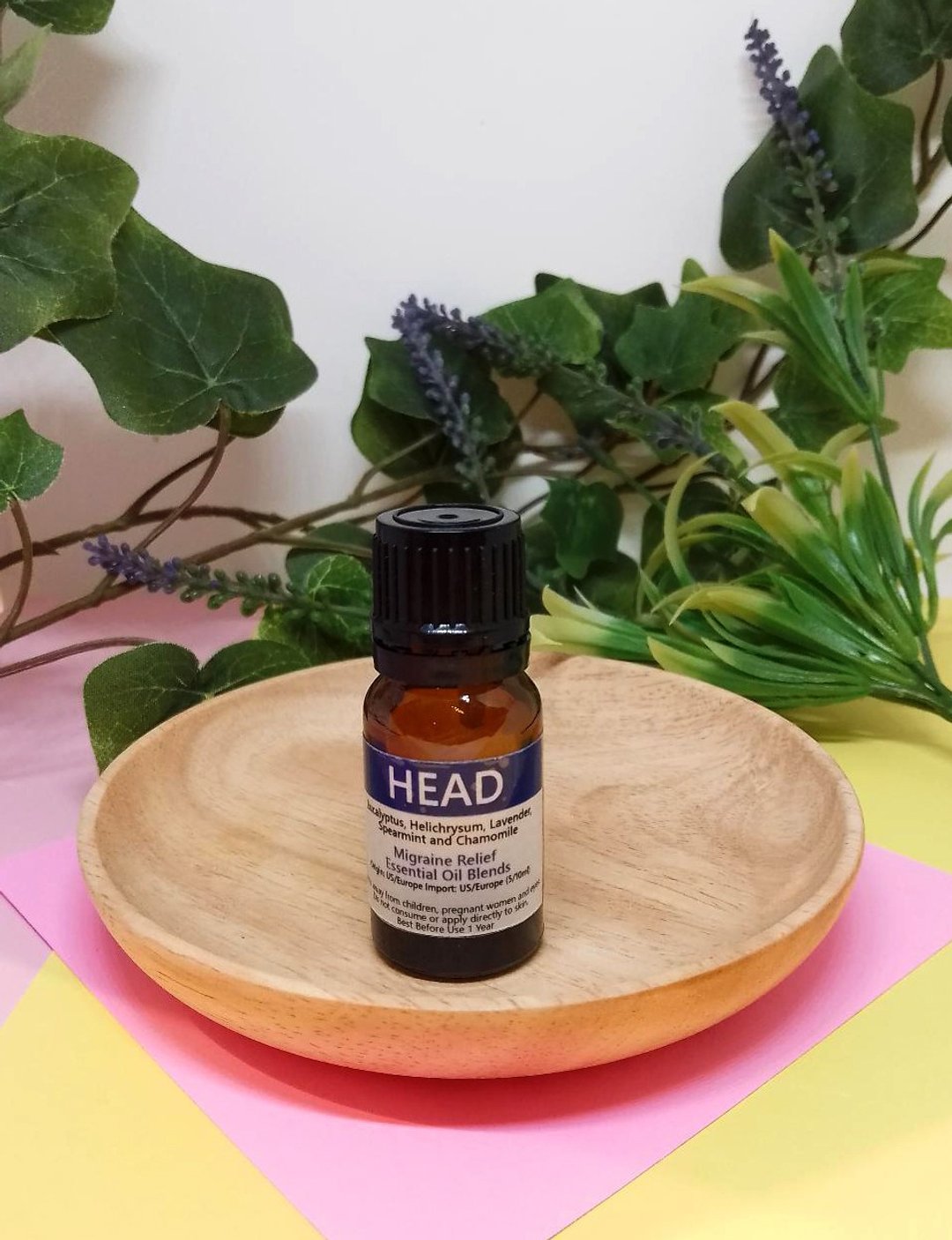 纯植物精油 Head 缓解偏头痛精油混合物 - 香薰/精油/线香 - 其他材质 蓝色