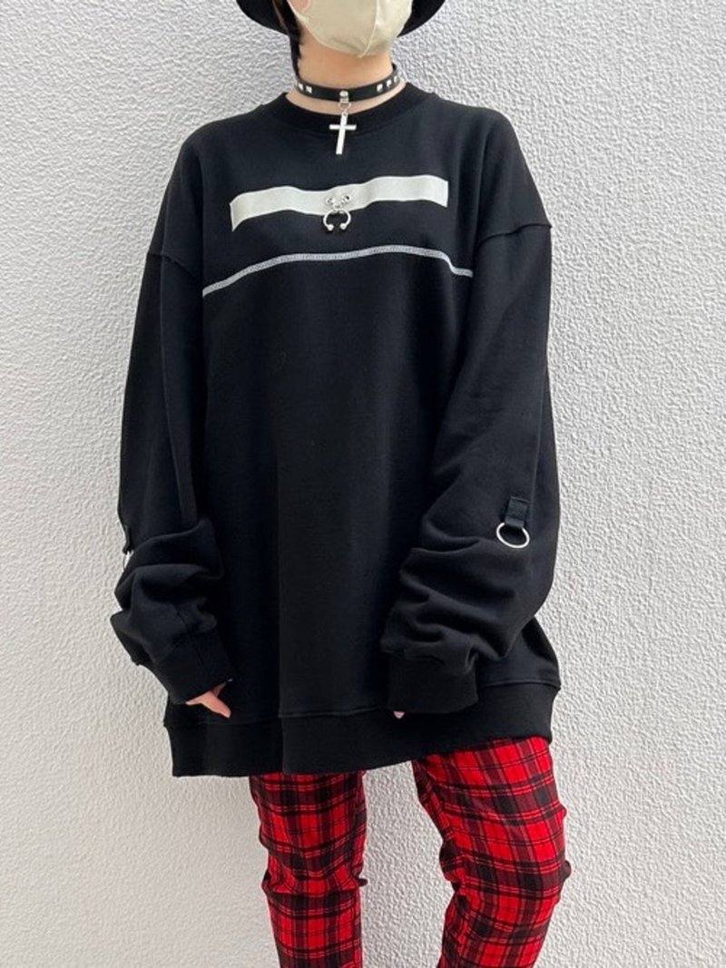 BIG套头衫/黑色/F尺寸/hellcatpunks/hcp-po-0016 - 女装上衣 - 棉．麻 黑色