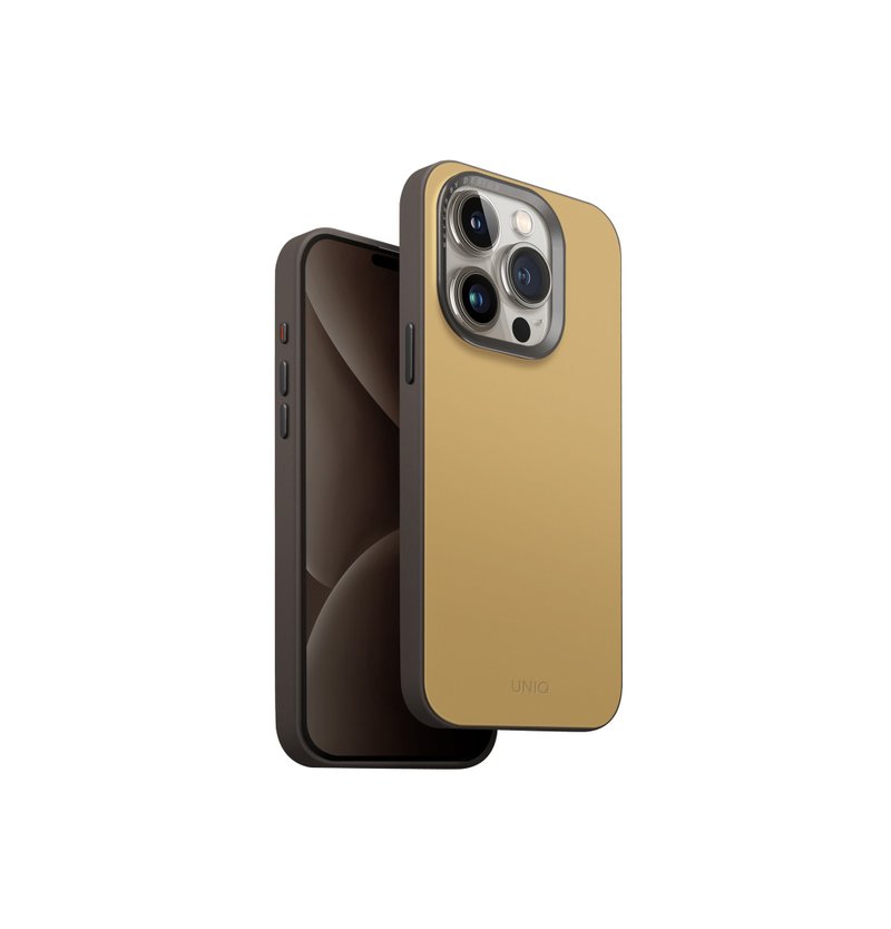 iPhone 15系列 Lyden Ds耐刮皮革磁吸手机壳-金丝雀黄/石灰 - 手机壳/手机套 - 其他材质 黄色