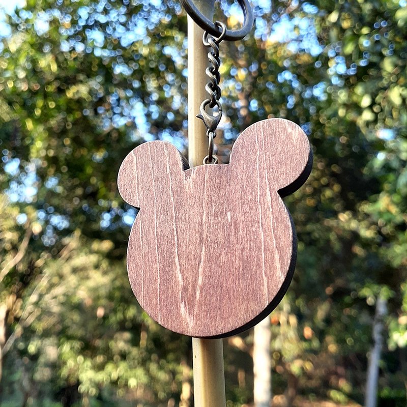 手工木作创意钥匙圈  生肖_钱鼠 - 钥匙链/钥匙包 - 木头 咖啡色