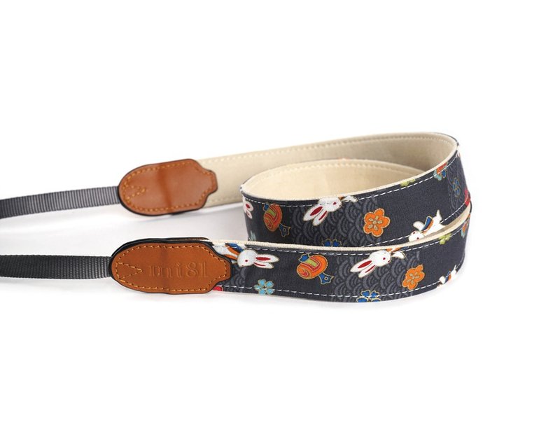 相机背带 【和风小兔】背绳 颈挂绳 背带 - 相机背带/脚架 - 棉．麻 多色