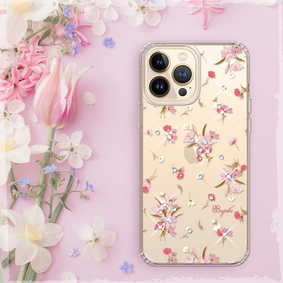 iPhone 13全系列 水晶彩钻防震双料手机壳-小清新-芦莉草 - 手机壳/手机套 - 其他材质 多色