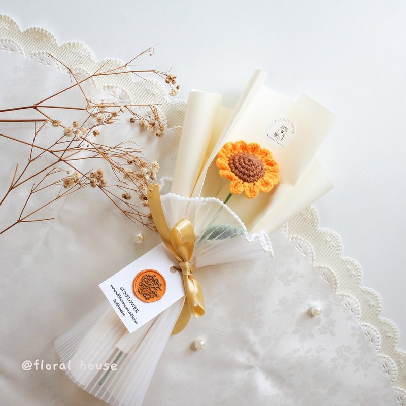 一花痴向日葵 - 干燥花/捧花 - 其他材质 多色