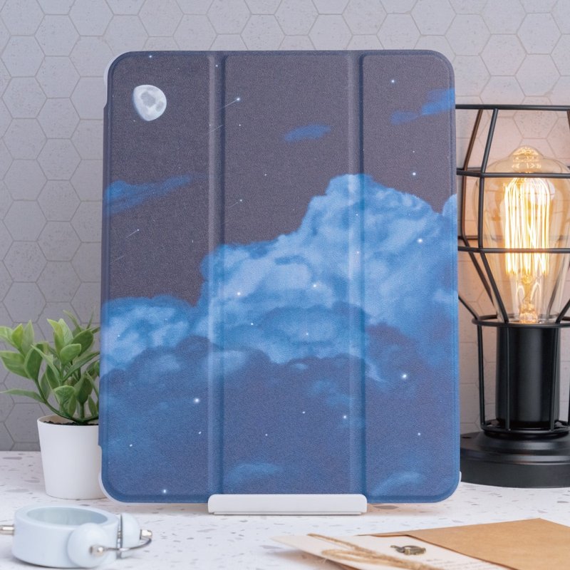 含赠品 | iPad 雾面软底软边气囊保护壳【蓝云层】左侧笔槽款 - 平板/电脑保护壳 - 其他材质 蓝色
