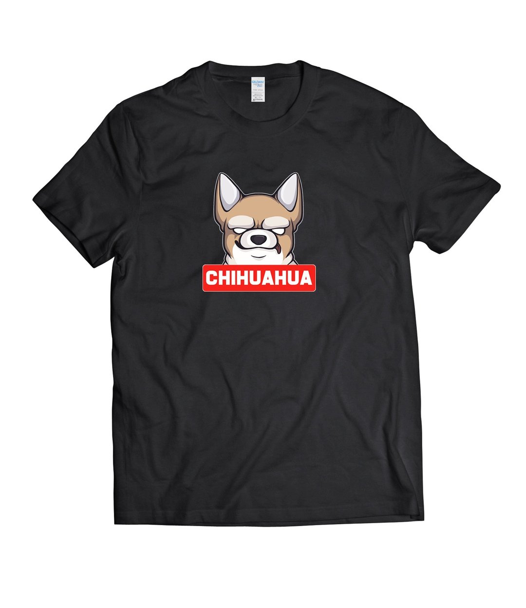 一脸卑鄙的可爱吉娃娃-T-shirt 白/黑/灰/藏青 - 男装上衣/T 恤 - 棉 多色