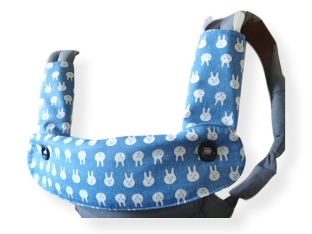 Ergo 360 / Adapt / Omni BIB, Drool Pads, 嬰兒背帶口水巾, Blue Bunny, Japanese Fabric - 围嘴/口水巾 - 其他材质 蓝色