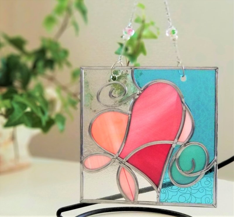 Square Ornament "Fairy Heart" - 墙贴/壁贴 - 塑料 粉红色