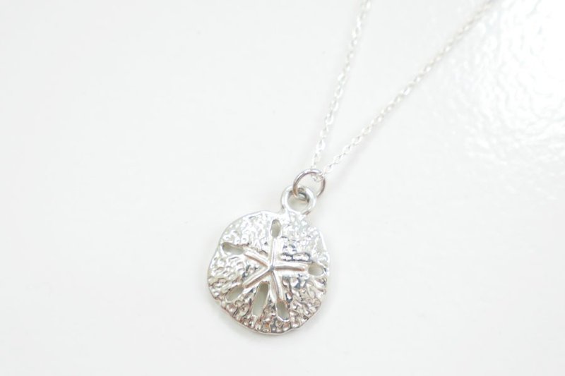 Sand Dollar Sterling Silver Necklace - 项链 - 石头 银色