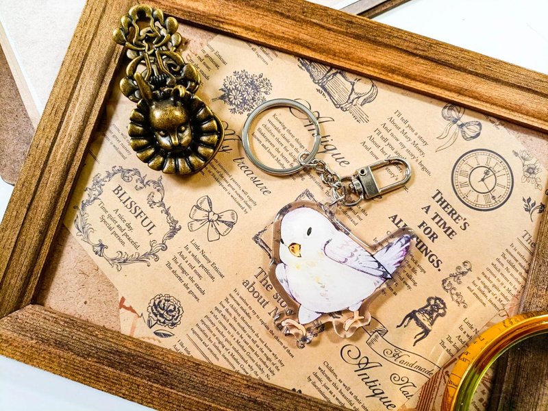 KR522可愛吊飾cute pendant_鸚鵡parrot.I/ 晶透吊飾_鑰匙圈 - 钥匙链/钥匙包 - 塑料 多色