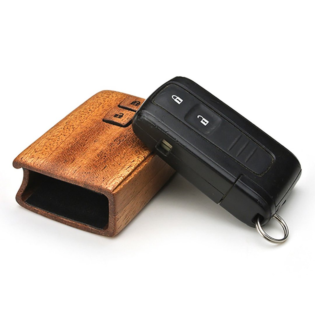 Wooden Case for TOYOTA Smart Key B - 钥匙链/钥匙包 - 木头 咖啡色