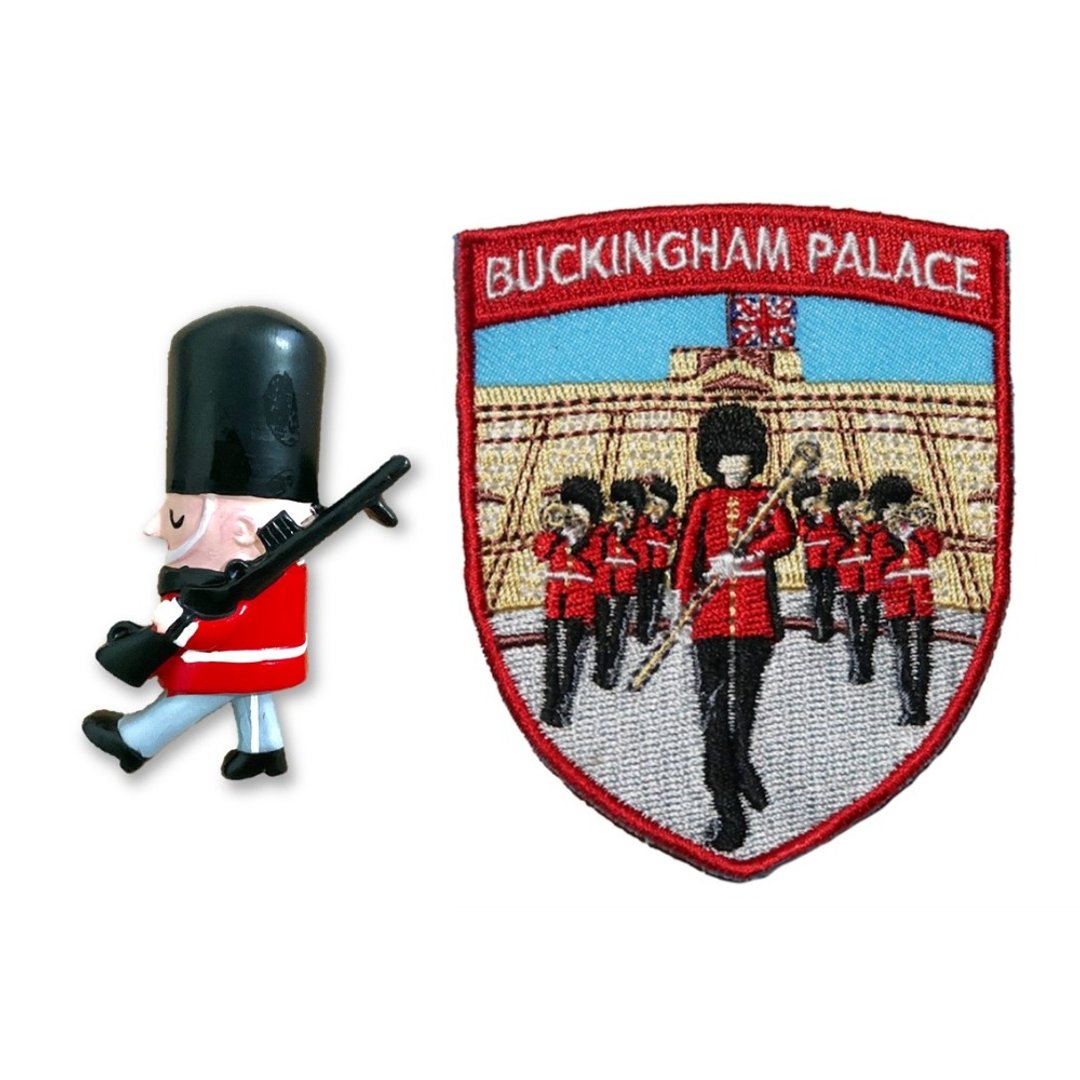 英国红卫兵拿枪冰箱磁铁+英国 白金汉宫 红卫兵胸章【2件组】世界 - 冰箱贴/磁贴 - 橡胶 多色