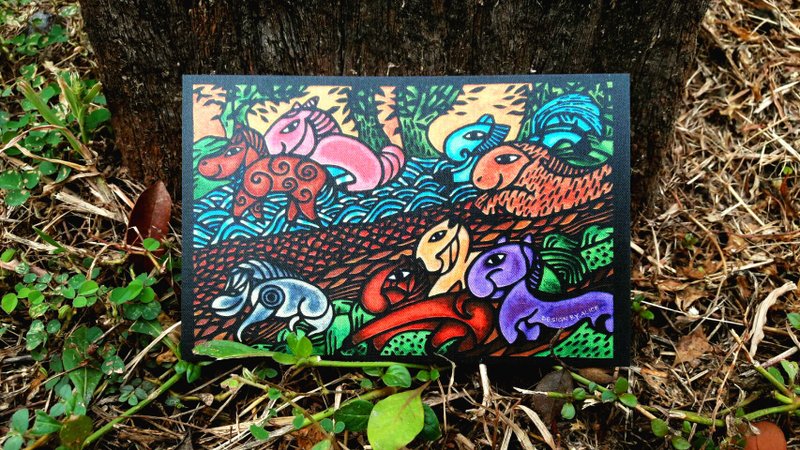 马到成功 - 琥珀纸明信片 - 卡片/明信片 - 纸 