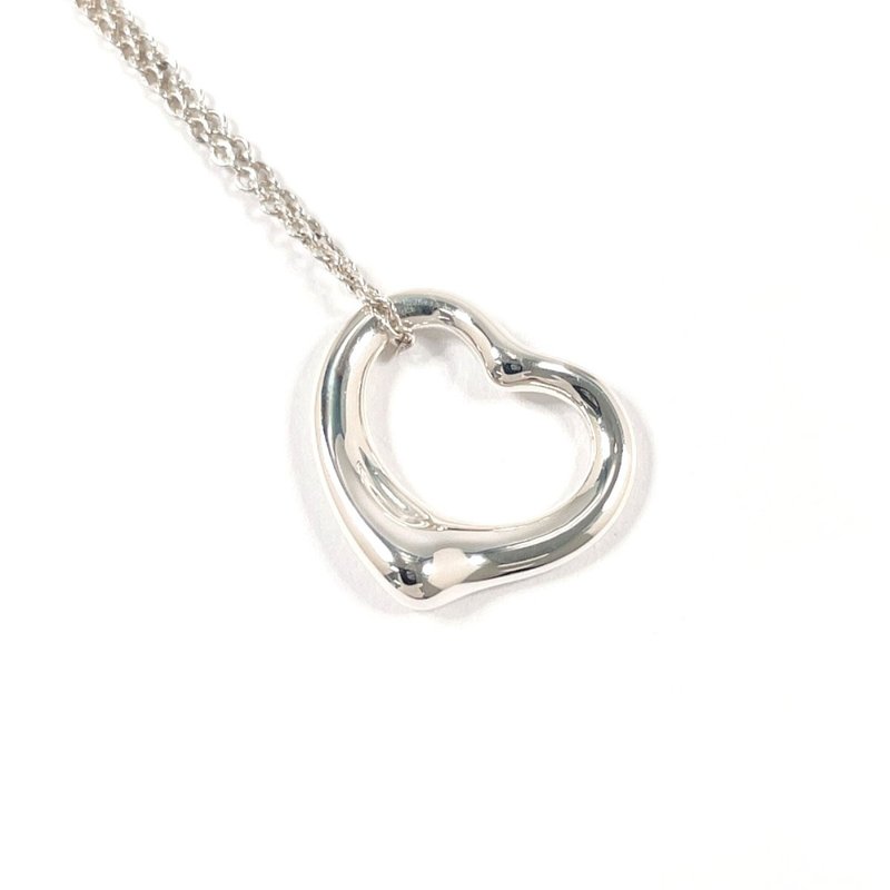 【日本直购 中古美品】TIFFANY&Co. 蒂芙尼 Elsa Peretti 经典微笑项链 (Open Heart) 纯银 925 - 项链 - 纯银 银色