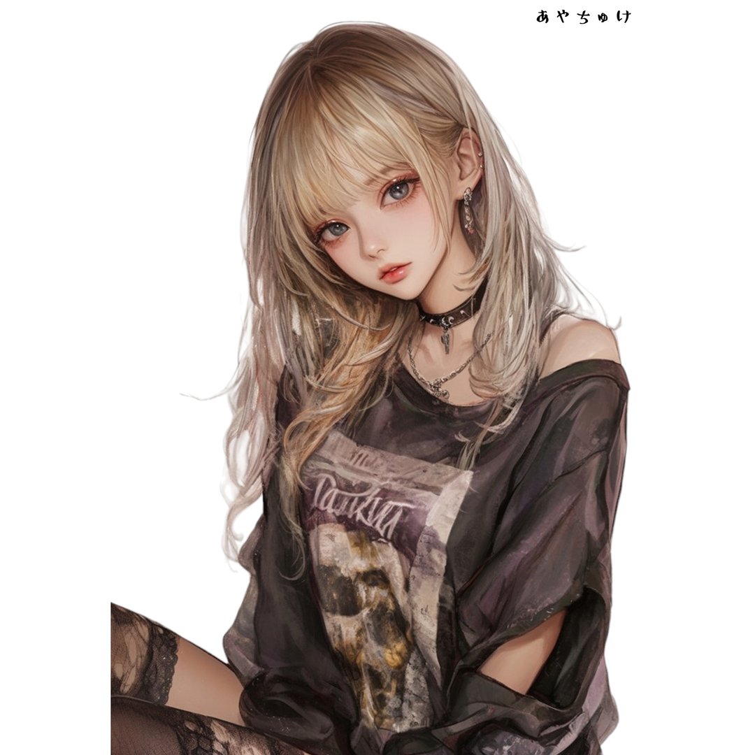 【10月新作5】07-094-0203 人物贴纸 轻庞克女孩 - 贴纸 - 纸 