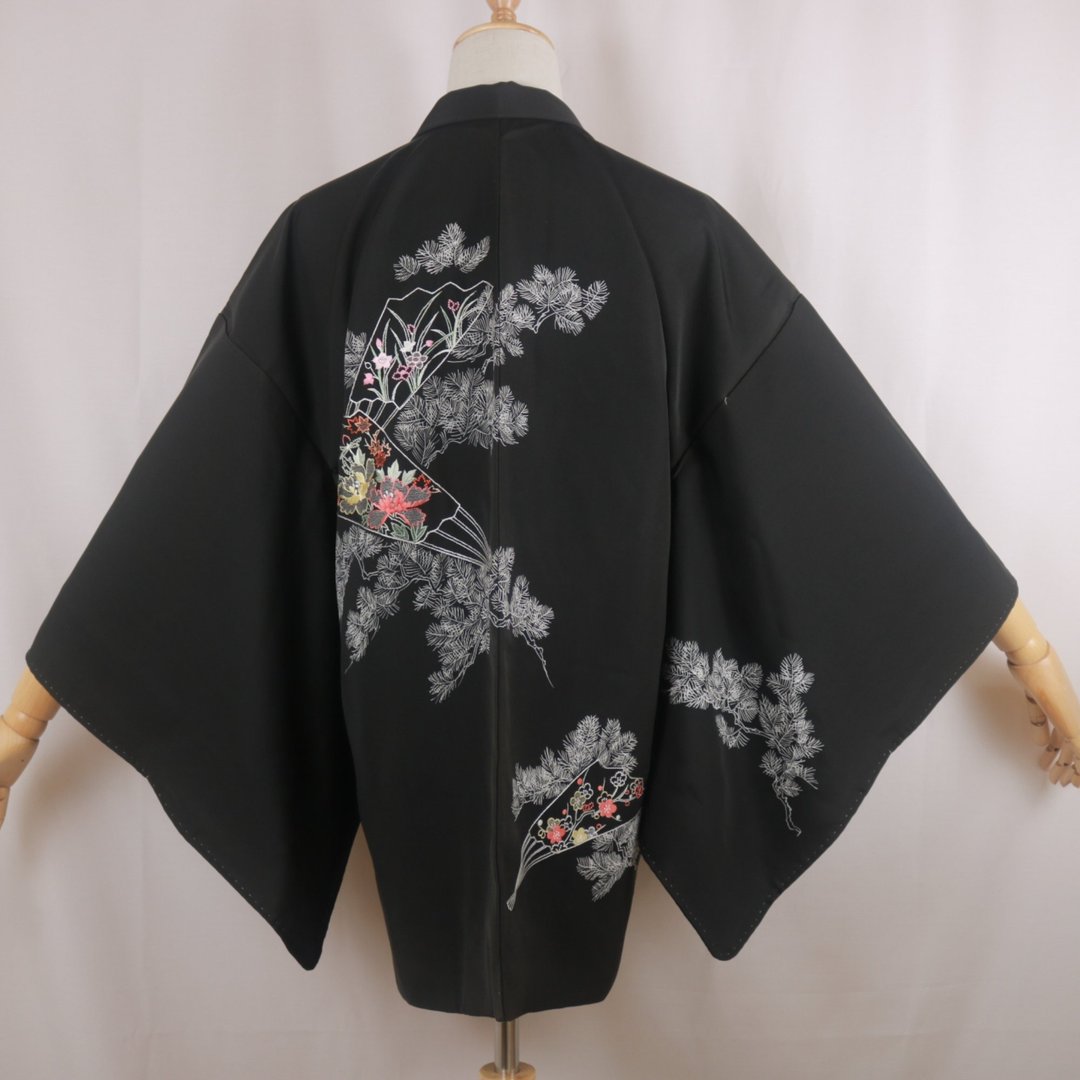 【日本羽织】和服夹克 古着 黑色 - 女装休闲/机能外套 - 其他材质 黑色