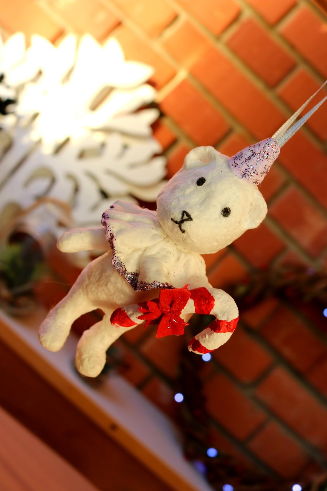 Polar bears, spun cotton toys, christmas tree toys, Eco-friendly - 其他 - 棉．麻 白色