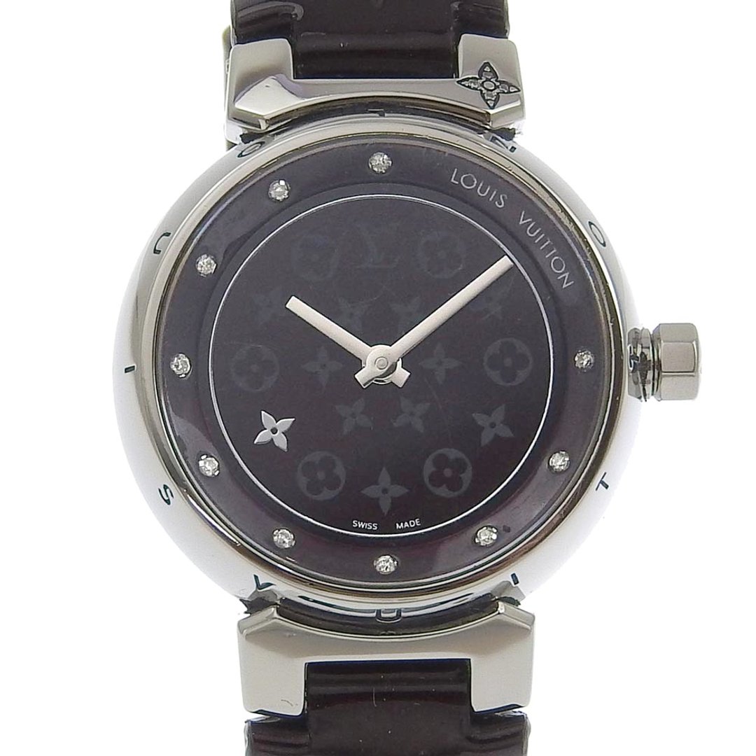【日本直运】路易威登 LOUIS VUITTON Tambour 腕表 Disk Diamant PM Q12M3 石英 酒红色表盘 女仕【二手】 - 女表 - 不锈钢 红色