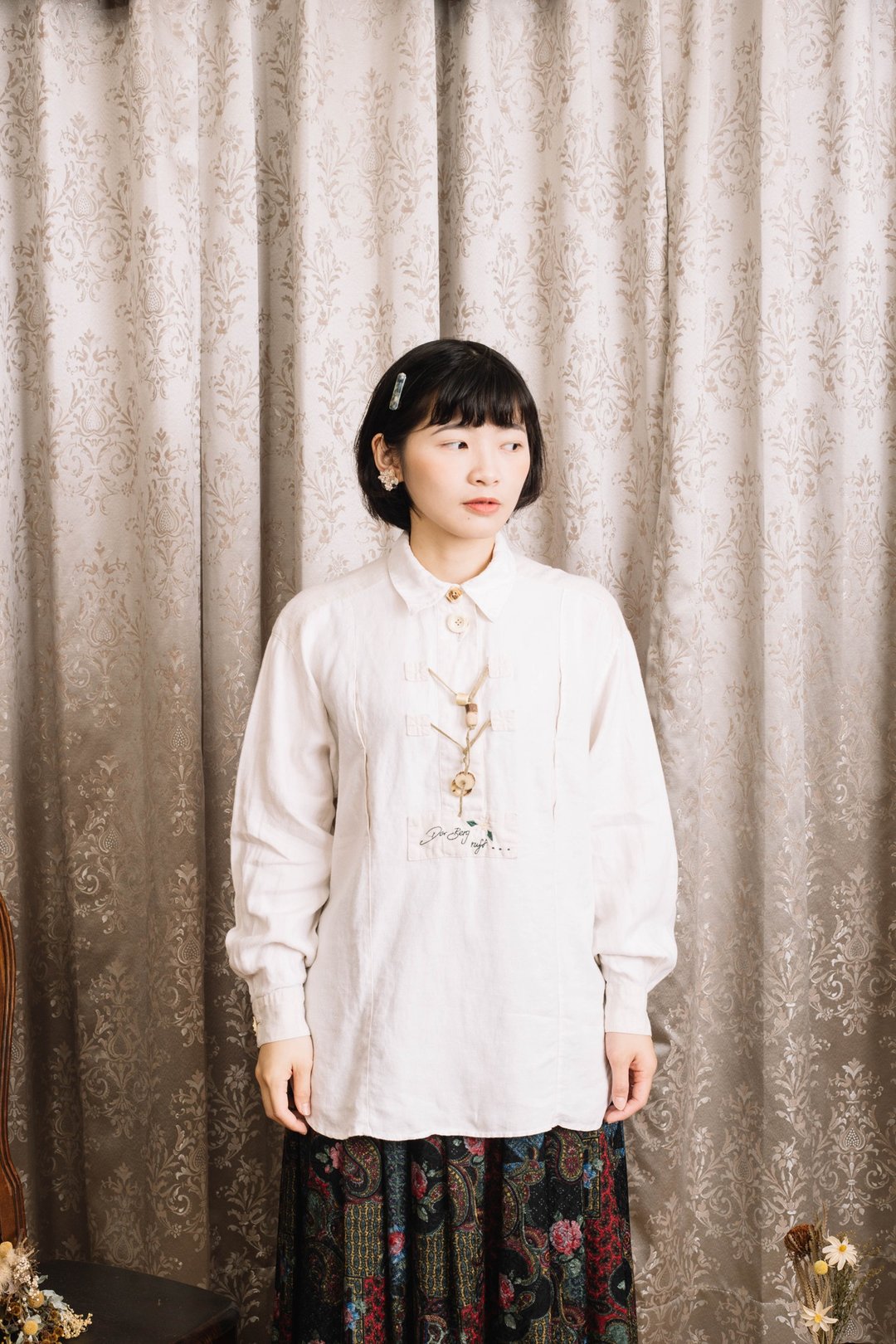 奥地利衬衫.Tyrolean Shirt.古着【初恋贩卖所】Vintage.A596 - 女装衬衫 - 棉 