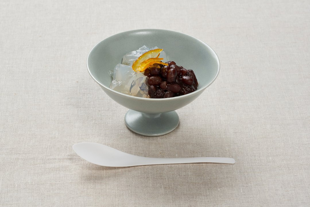 Sweets spoon white zirconia dessert spoon - 餐刀/叉/匙组合 - 瓷 白色
