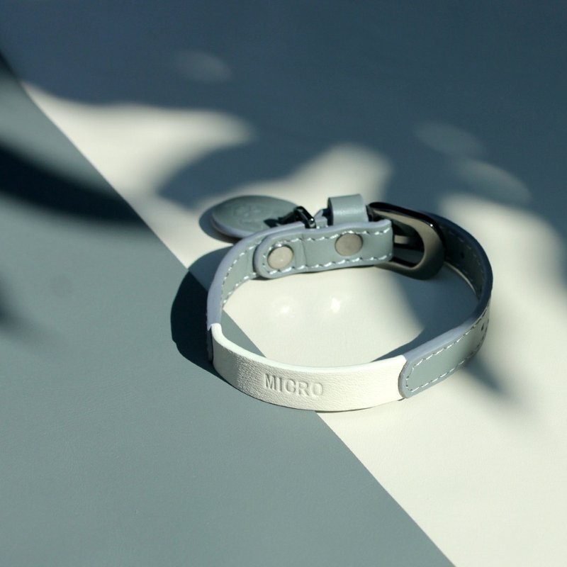 薄皮宠物项圈，真皮软皮，刻名字，狗项圈，猫项圈 - 项圈/牵绳 - 真皮 灰色