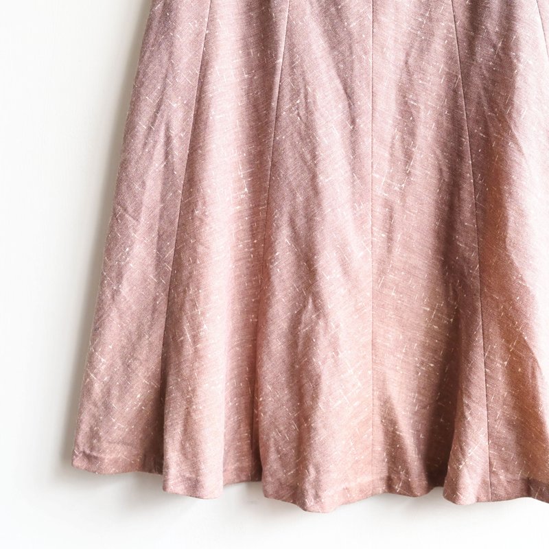 【蛋植物古着】远星帷幕缇花古着长裙 - 裙子 - 其他人造纤维 粉红色