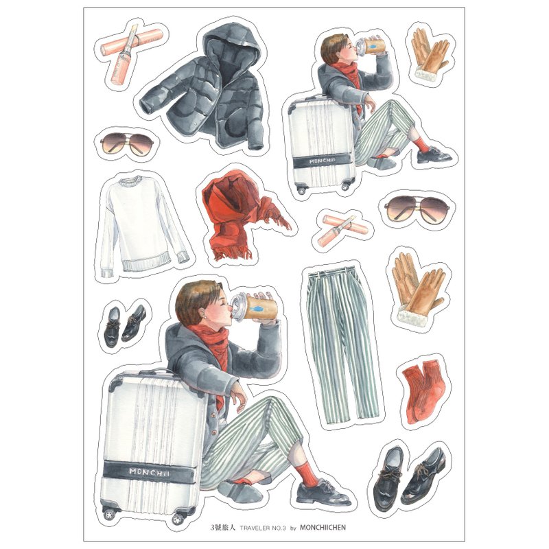 3号旅人 贴纸 / TRAVELER NO.3 stickers - 贴纸 - 纸 