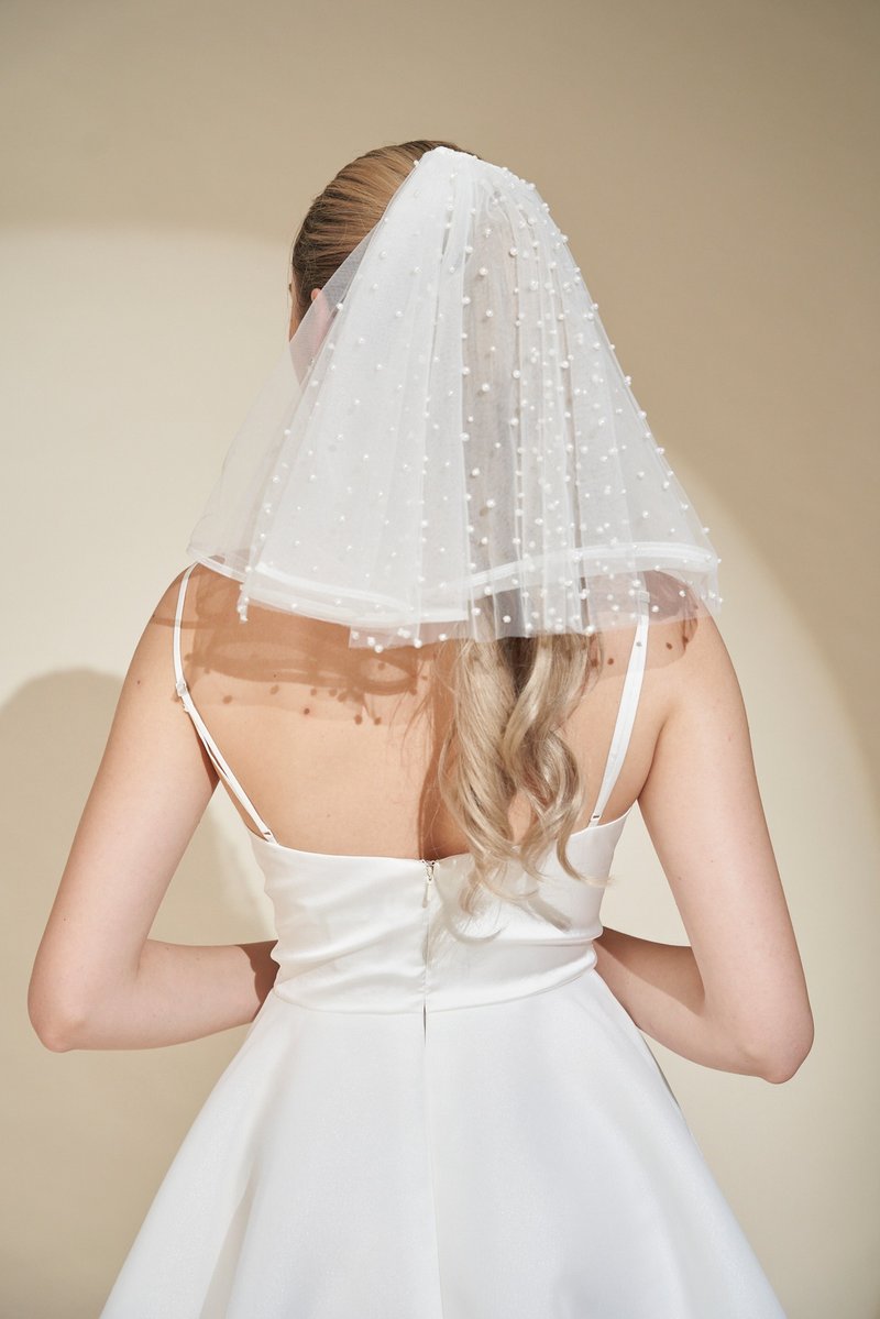 Pag 浪漫珍珠短头纱 - 其他 - 其他材质 白色