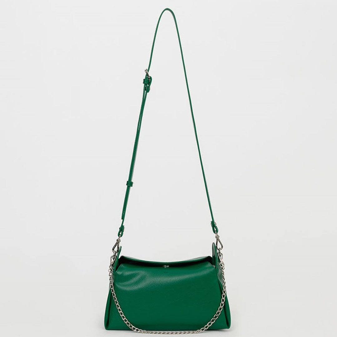 韩国制 MUR Bunny bag Vegan Leather 包包 (Green) - 侧背包/斜挎包 - 环保材料 