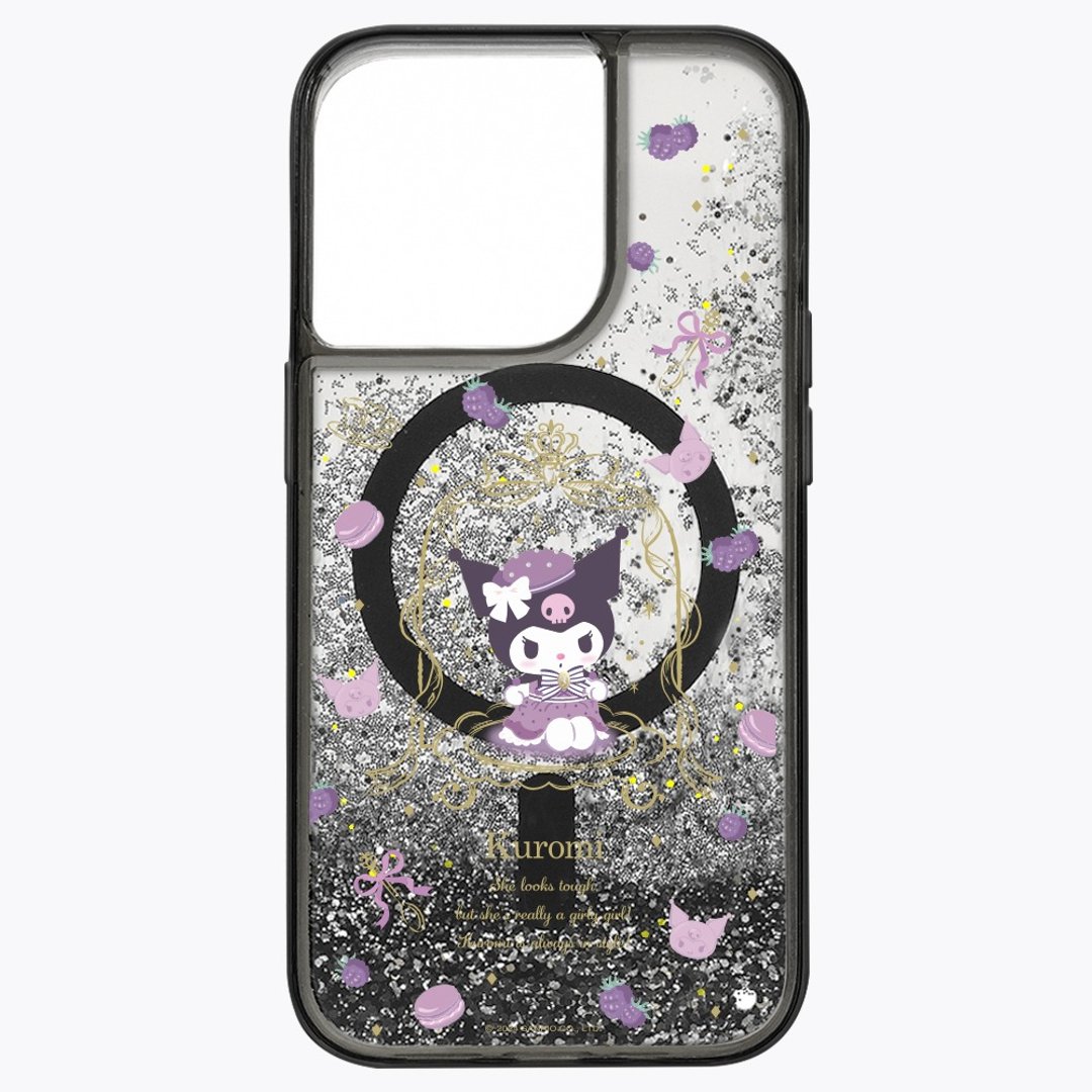 酷洛米 蓝莓巧克流沙 磁吸版 防摔壳 iPhone 16 15 14 13 Pro Max - 手机壳/手机套 - 环保材料 黑色