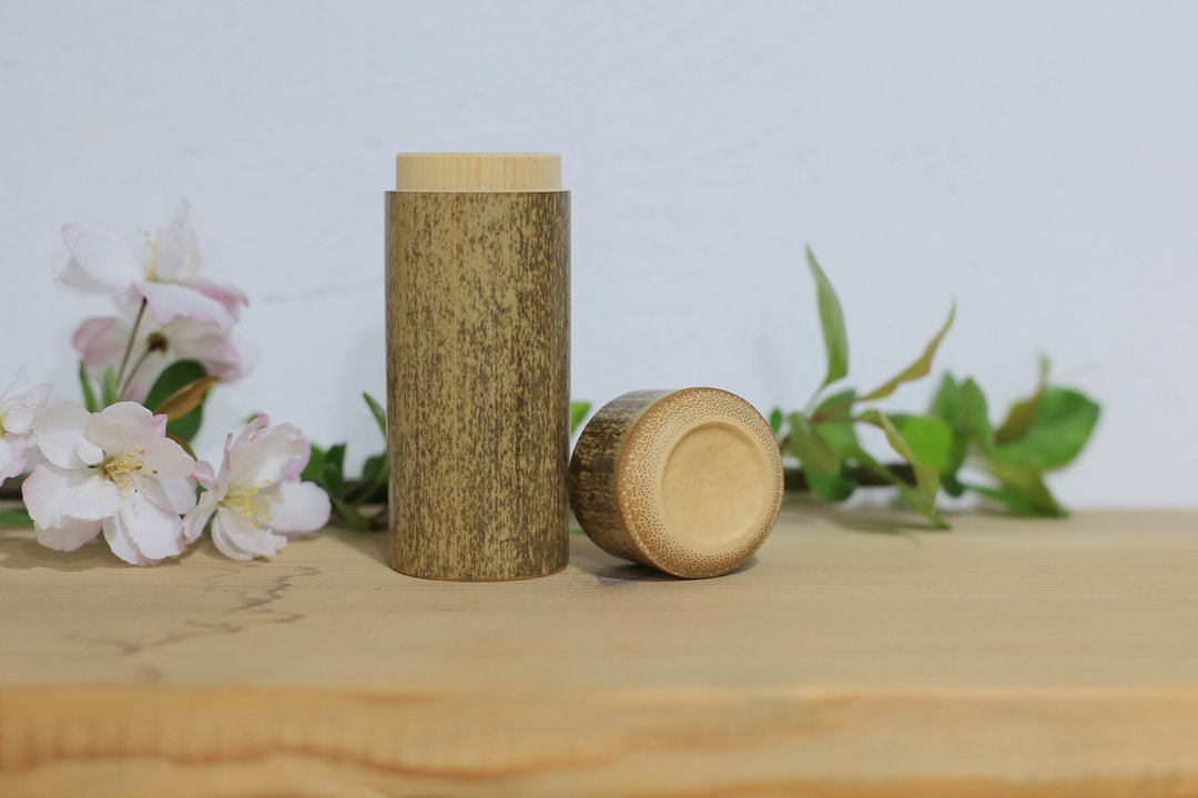竹制品 | 小斑竹筒 | 茶筒 小物筒 | 手工打磨 自然健康 - 收纳用品 - 竹 