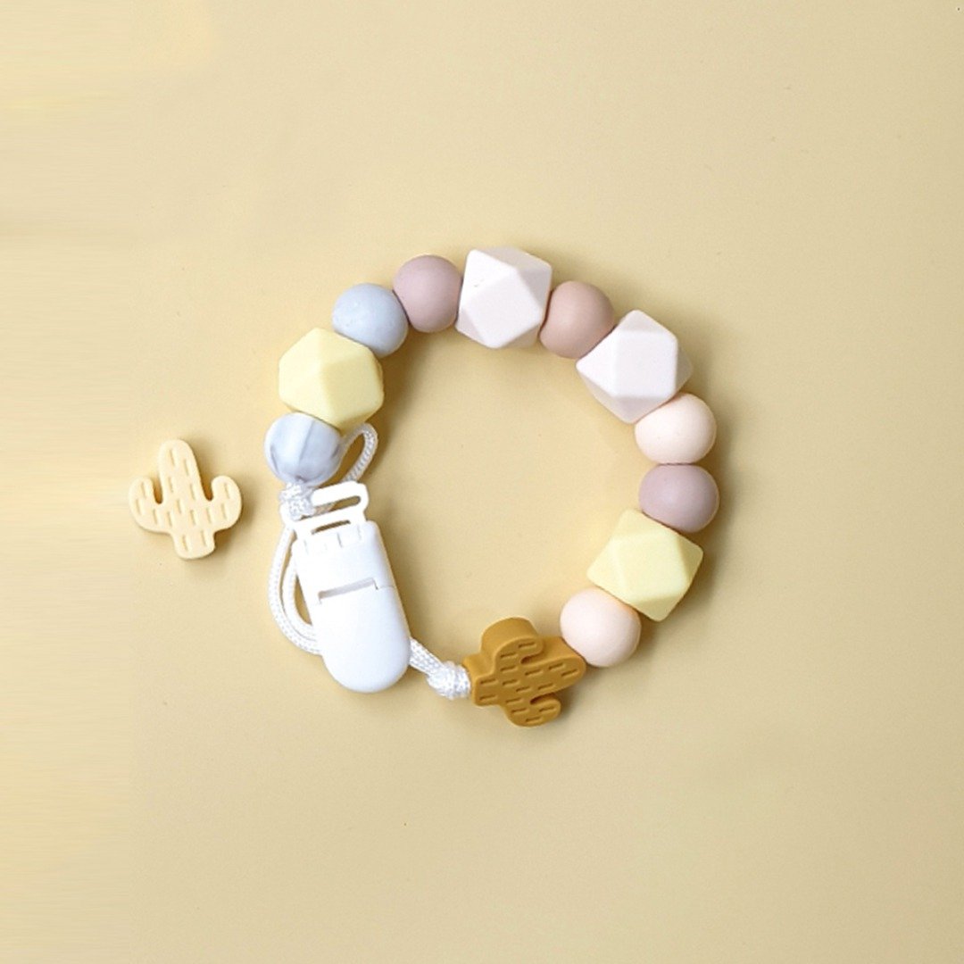 奶茶系列 奶嘴链夹 / 定制化奶嘴链 可套香草奶嘴(27cm) - 玩具/玩偶 - 其他材质 